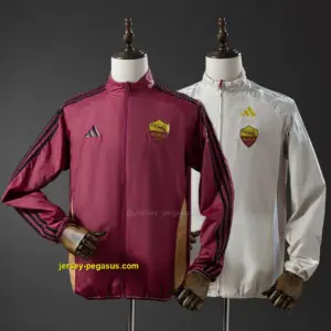 Roma Reversible Jacket Windbreaker - Red & Beige