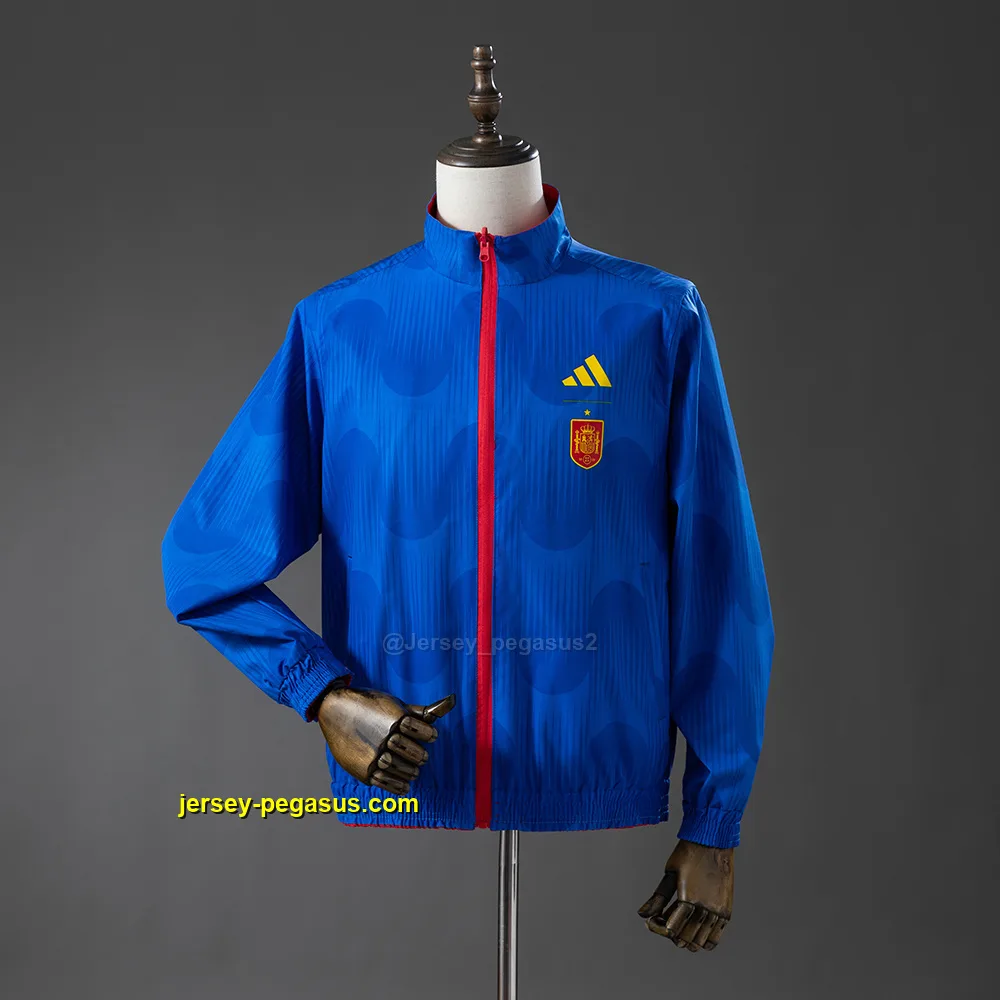 Spain 2026 Reversible Jacket Windbreaker - Red & Blue