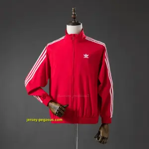 Three stripes red Windbreaker