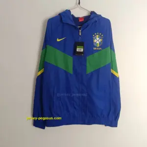 Brazil blue windbreaker jacket M-XXL