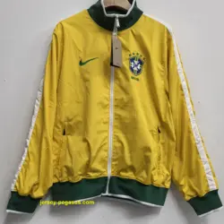 Brazil yellow windbreaker jacket
