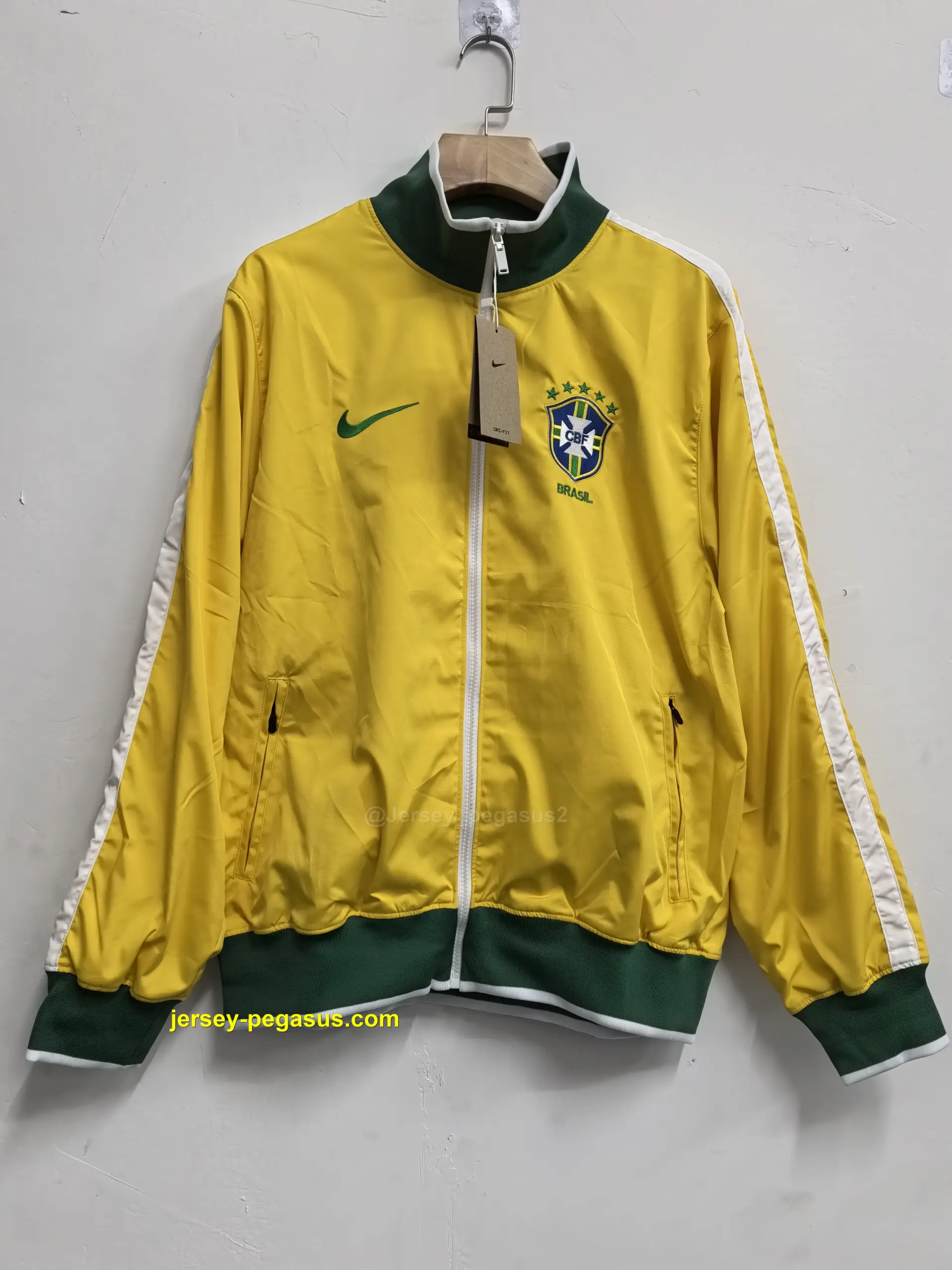 Brazil yellow windbreaker jacket Brazil yellow windbreaker jacket