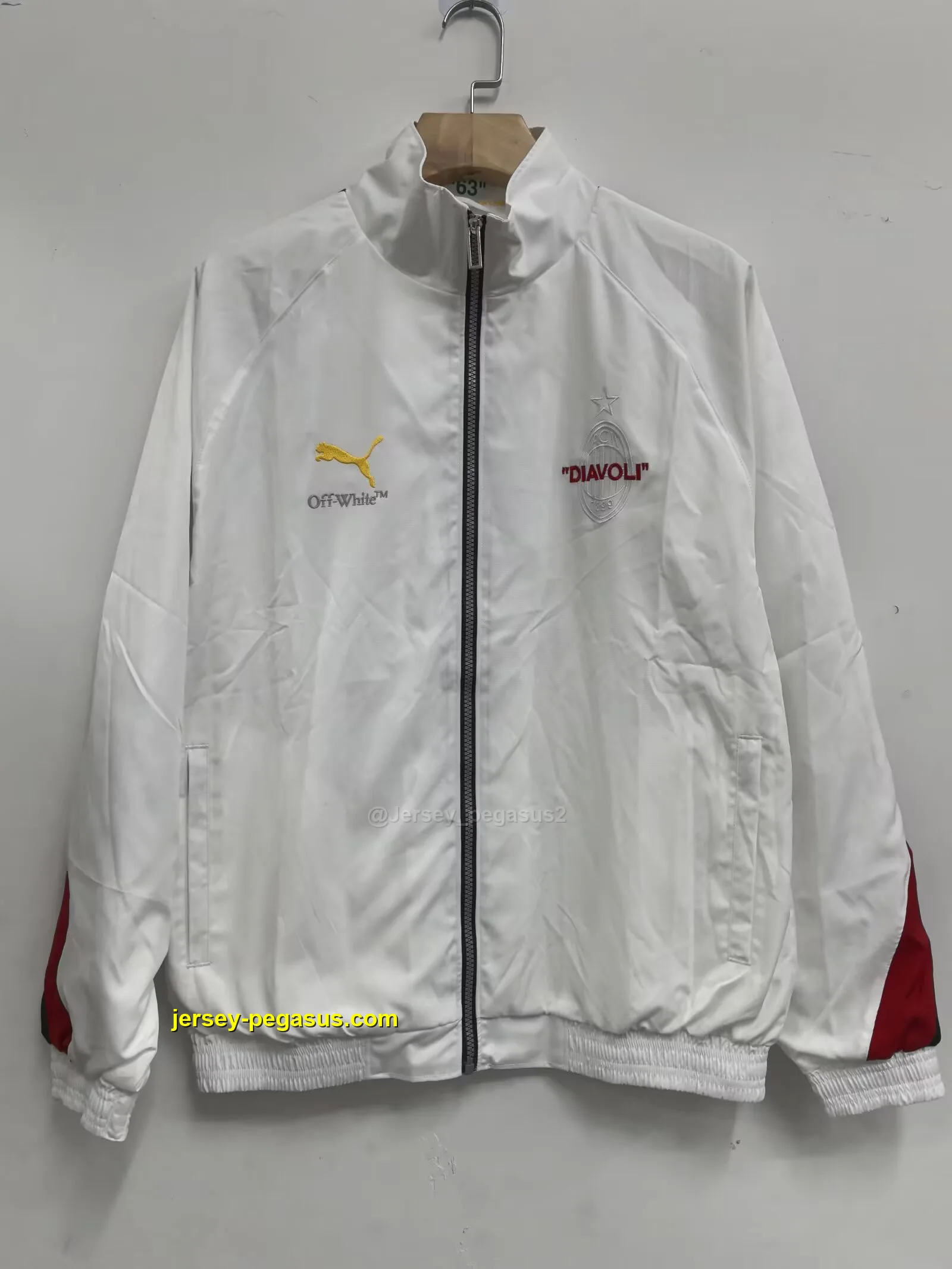 AC milan white windbreaker jacket AC milan white windbreaker jacket