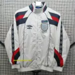 Englang white retro windbreaker jacket