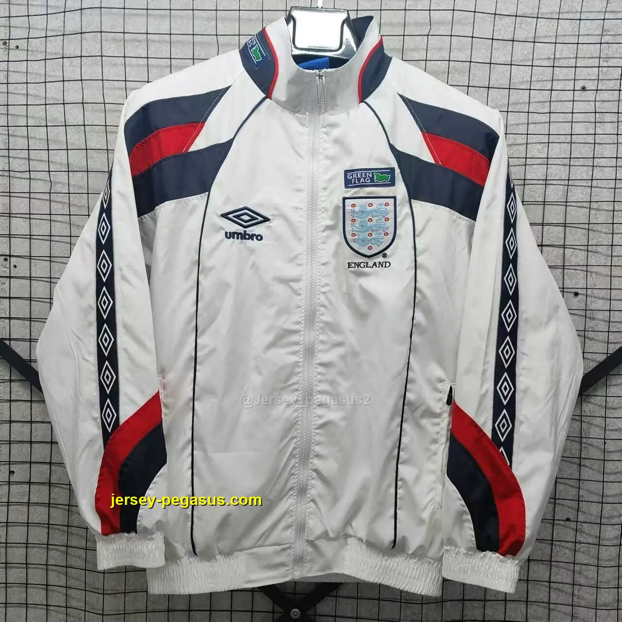 Englang white retro windbreaker jacket Englang white retro windbreaker jacket