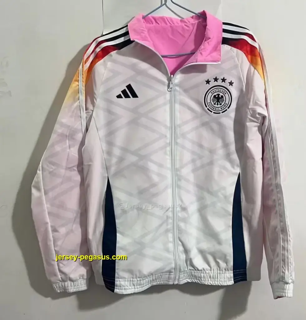 Germany white pink reversible windbreaker jacket