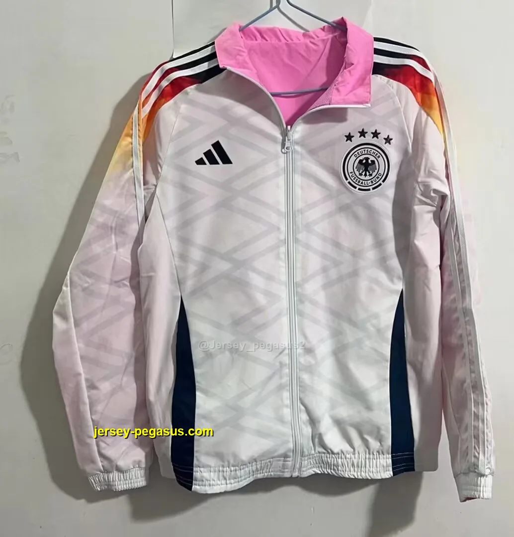 Germany white pink reversible windbreaker jacket Germany white pink reversible windbreaker jacket