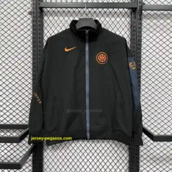 Inter black windbreaker jacket