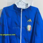 Italy blue white reversible windbreaker jacket