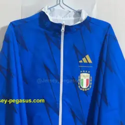 Italy blue white reversible windbreaker jacket
