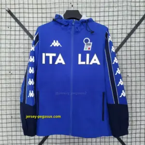 Italy retro blue windbreaker jacket