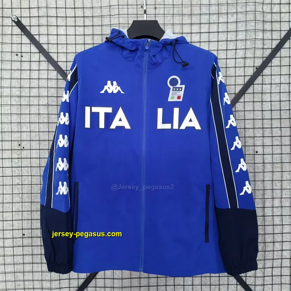 Italy retro blue windbreaker jacket Italy retro blue windbreaker jacket