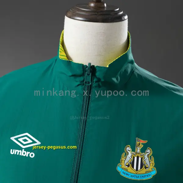 Newcastle United Reversible Jacket Windbreaker - Army Green & Yellow