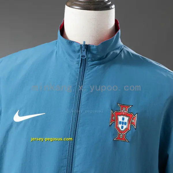 Portugal Reversible Jacket Windbreaker - Red & Cyan