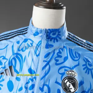 Real Madrid Reversible Jacket Windbreaker - Beige & Blue