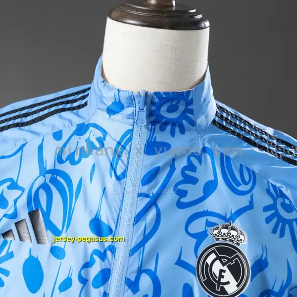 Real Madrid Reversible Jacket Windbreaker - Beige & Blue