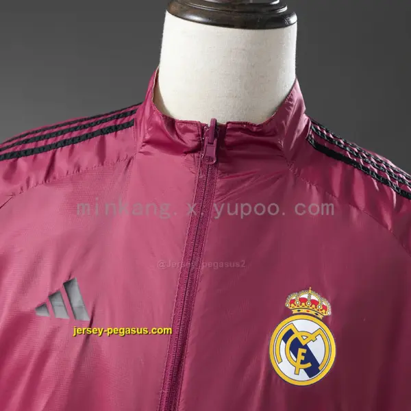Real Madrid Reversible Jacket Windbreaker - Beige & Red