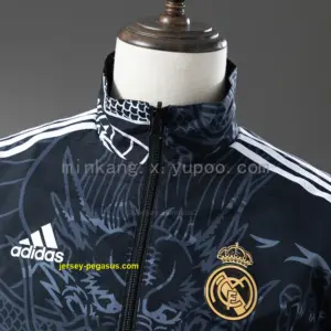 Real Madrid Reversible Jacket Windbreaker - Black&Black Dragon