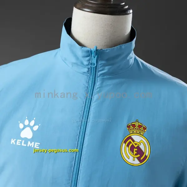 Real Madrid Reversible Jacket Windbreaker - Navy & Sky Blue