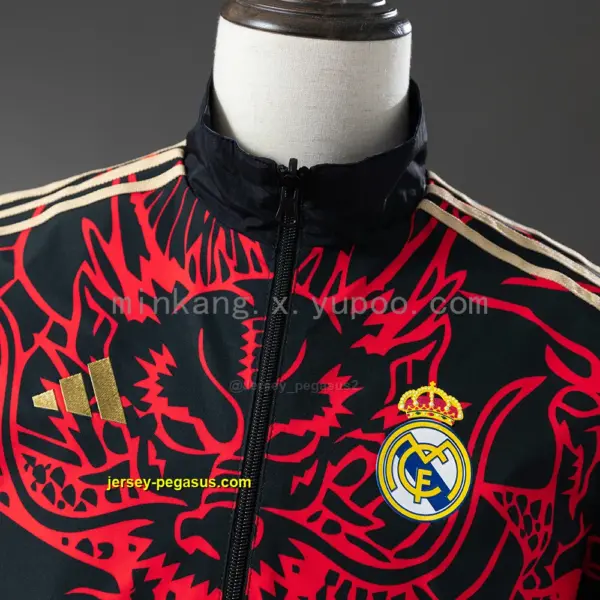 Real Madrid Reversible Jacket Windbreaker - Red & Heiss