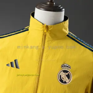 Real Madrid Reversible Jacket Windbreaker - Yellow & Red