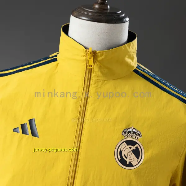 Real Madrid Reversible Jacket Windbreaker - Yellow & Red
