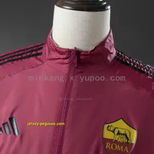 Roma Reversible Jacket Windbreaker - Red & Beige