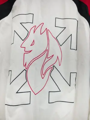 AC milan white windbreaker jacket