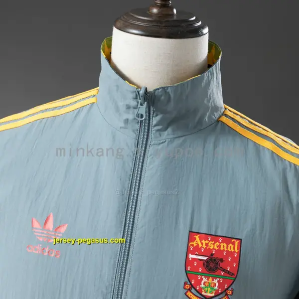 Arsenal Reversible Jacket Windbreaker - Yellow & Grey