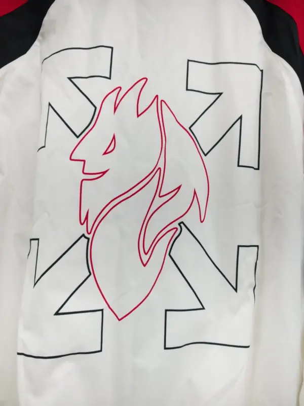 AC milan white windbreaker jacket