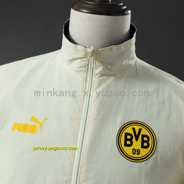 Borussia Dortmund Reversible Jacket Windbreaker - Black & Beige