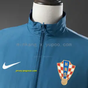 Croatian Reversible Jacket Windbreaker - Navy Blue & Sky Blue