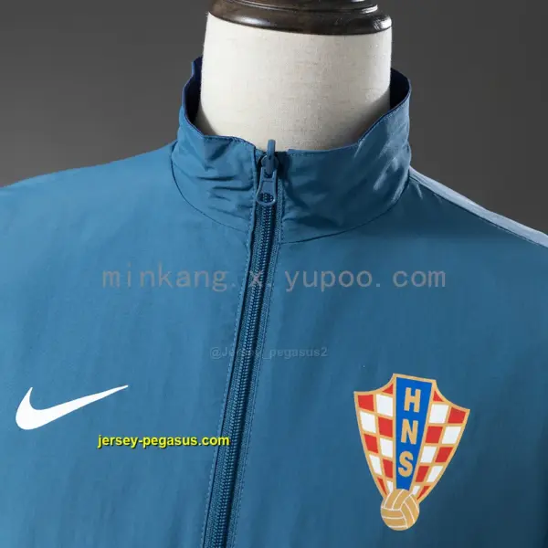 Croatian Reversible Jacket Windbreaker - Navy Blue & Sky Blue