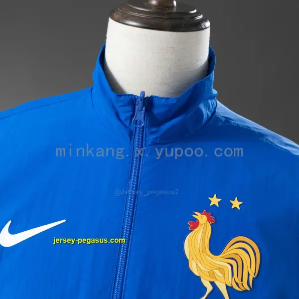 French Reversible Jacket Windbreaker - White & Blue
