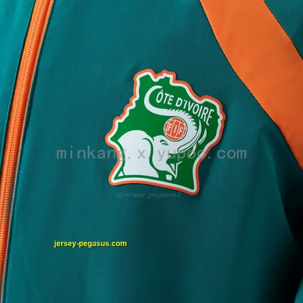Ivory Coast 2026 Reversible Jacket Windbreaker - Green & Orange
