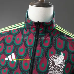 Mexico Reversible Jacket Windbreaker - Red & Sky Blue