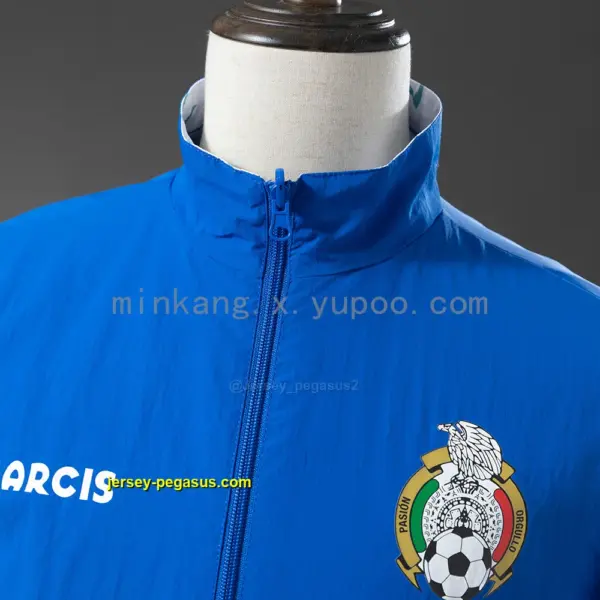 Mexico Reversible Jacket Windbreaker - White & Blue