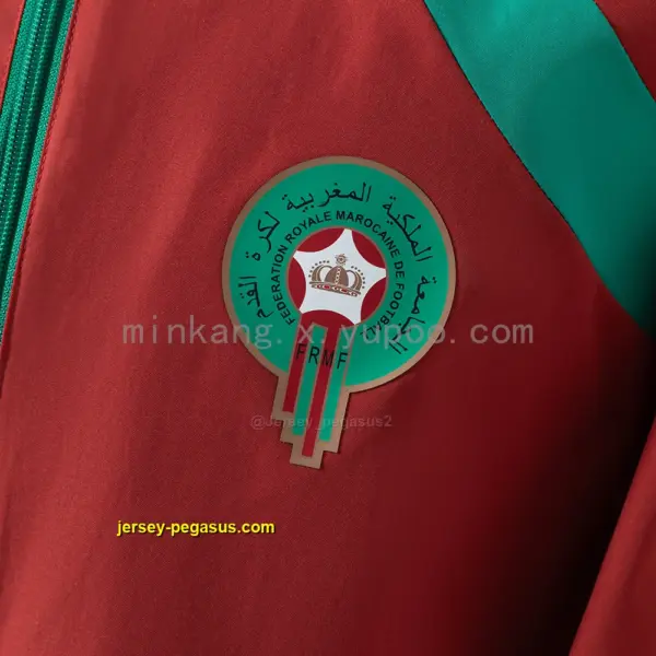 Morocco 2026 Reversible Jacket Windbreaker - Red & Green
