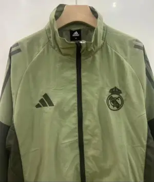 Real Madrid green windbreaker jacket