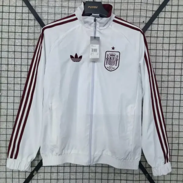 Spain 2026 white windbreaker jacket