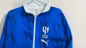 al hilal blue white reversible windbreaker jacket