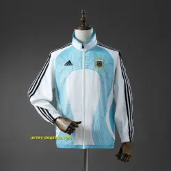 Argentina Retro Windbreaker - White & Blue