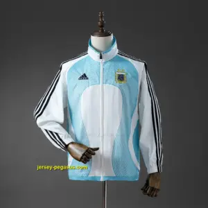 Argentina Retro Windbreaker - White & Blue