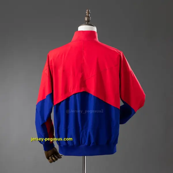 Barcelona Windbreaker - Deep Royal Blue & Noble Red