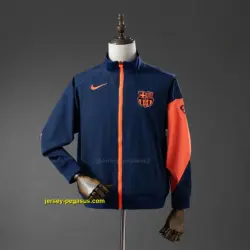 Barcelona Windbreaker - Navy Blue & Orange