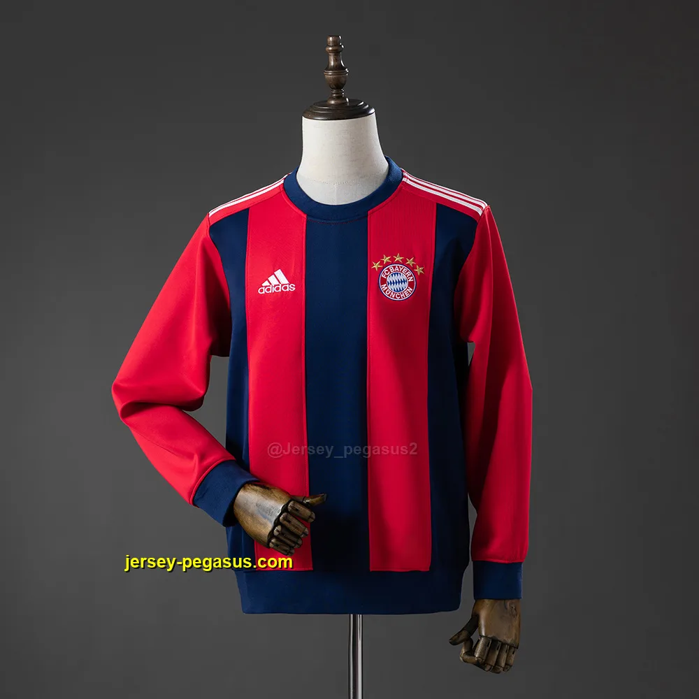 Bayern Munich Long-sleeved Sweatshirt - Red & Cyan M Bayern Munich Long-sleeved Sweatshirt - Red & Cyan M