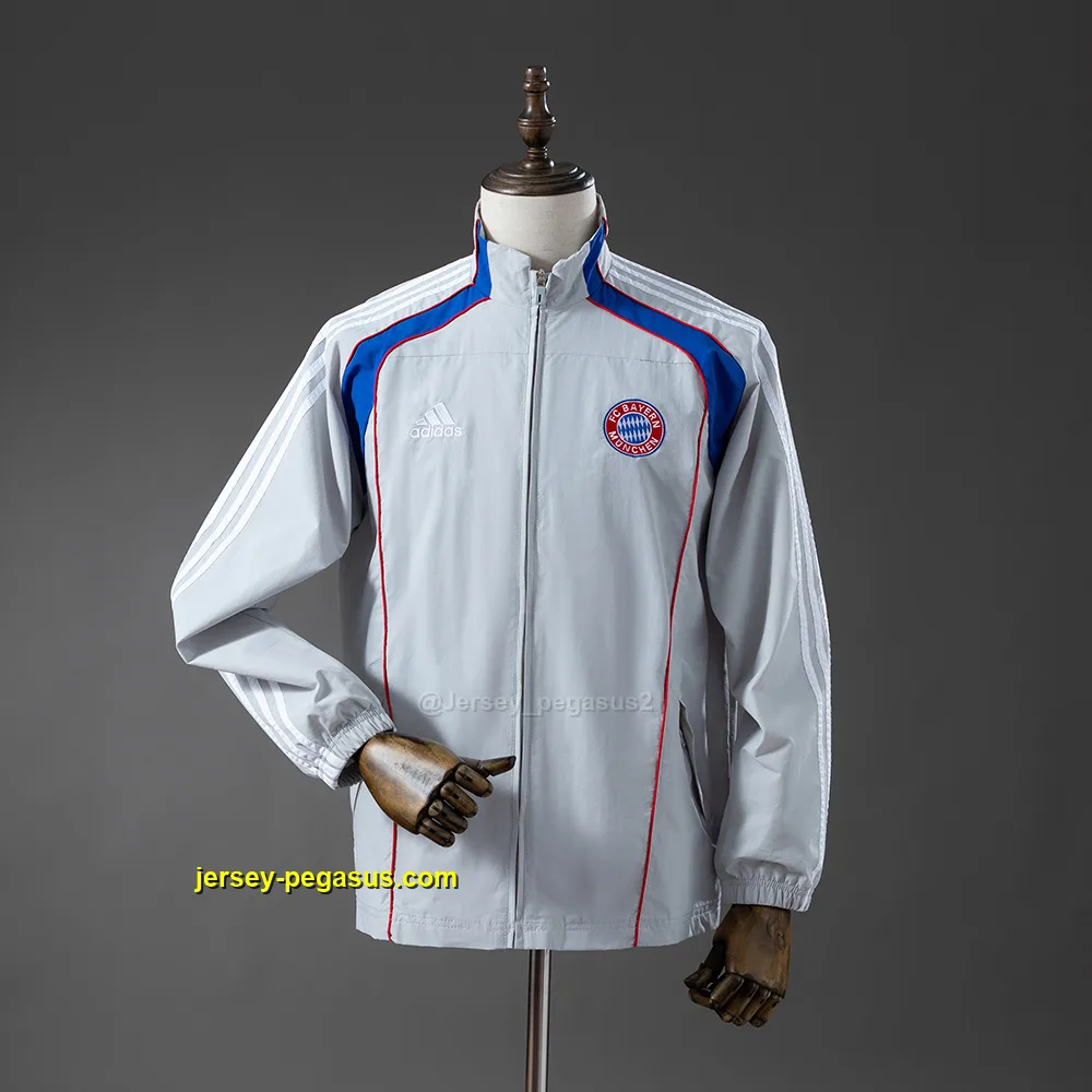 Bayern Munich Windbreaker - Light Grey Bayern Munich Windbreaker - Light Grey