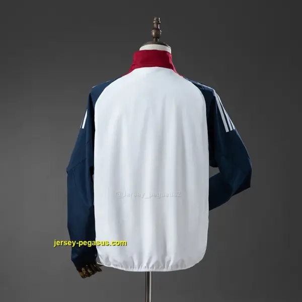 M-U Windbreaker - White & Navy Blue