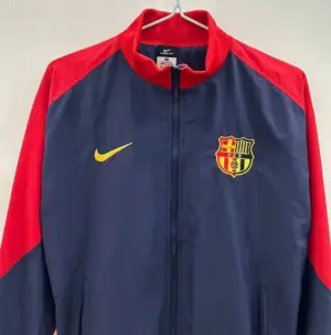 B- red blue windbreaker jacket