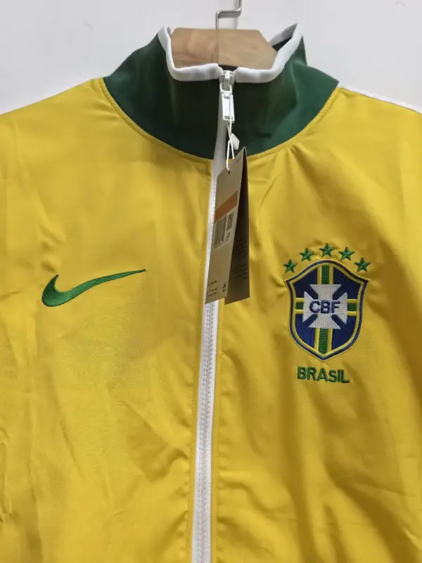 Brazil yellow windbreaker jacket